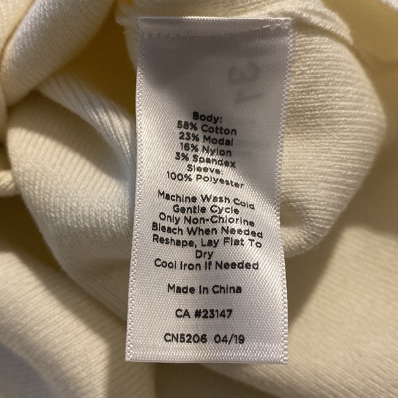 Talbots Poet Sleeve Sweater NWT Ivory - Picture 9 of 9